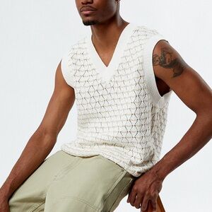 PACSUN Woven Knit Sweater Vest